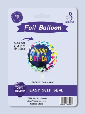 Sarorra 18-inch round foil balloon
