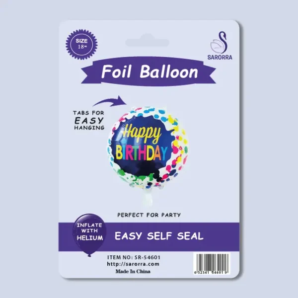 Sarorra 18-inch round foil balloon