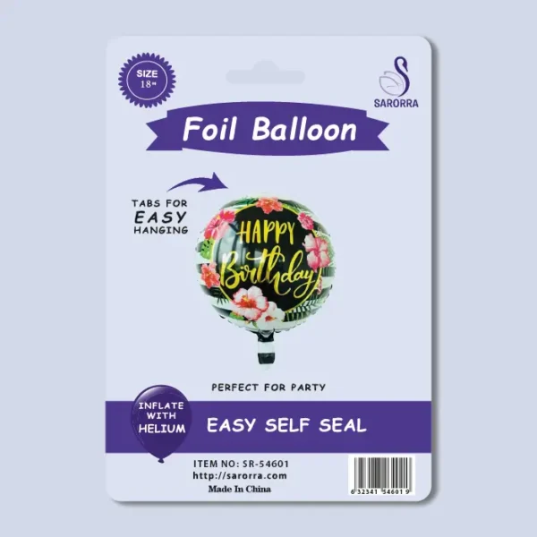 Sarorra 18-inch round foil balloon