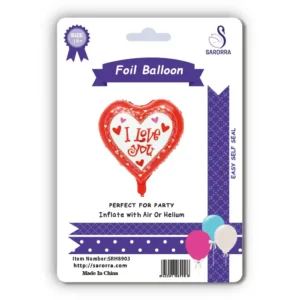 Sarorra 18 inch heart shape foil balloon