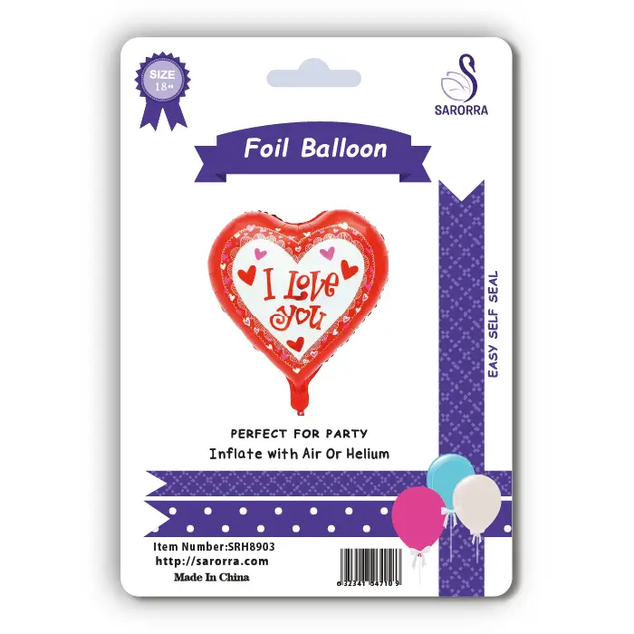 Sarorra 18 inch heart shape foil balloon
