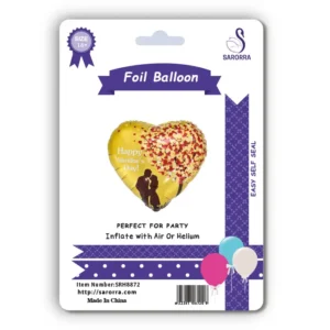 Sarorra 18 inch heart shape foil balloon