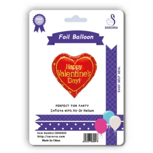 Sarorra 18 inch heart shape foil balloon