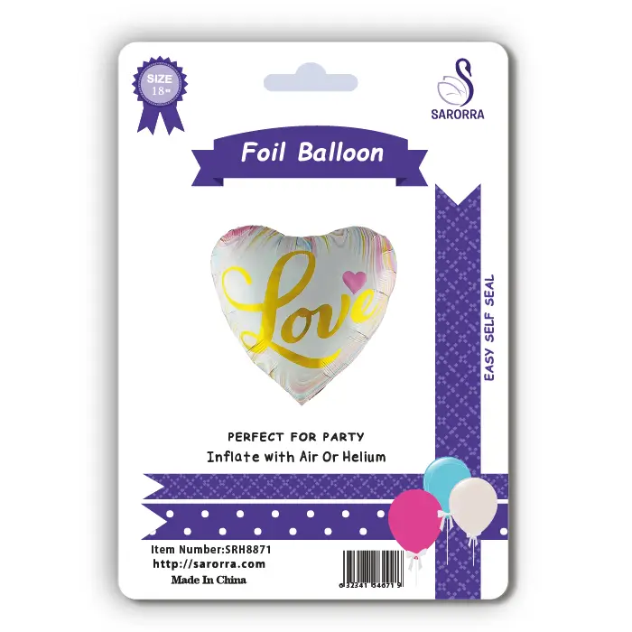Sarorra 18 inch heart shape foil balloon