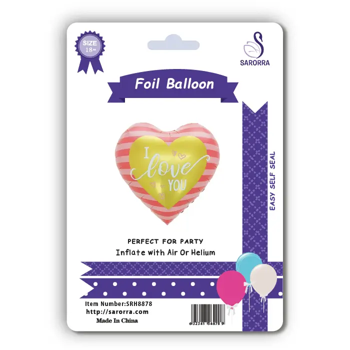 Sarorra 18 inch heart shape foil balloon