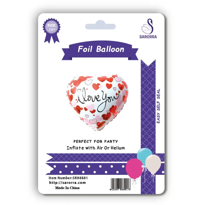 Sarorra 18 inch heart shape foil balloon