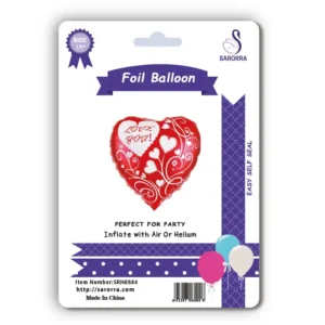 Sarorra 18 inch heart shape foil balloon