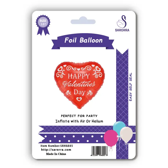 Sarorra 18 inch heart shape foil balloon