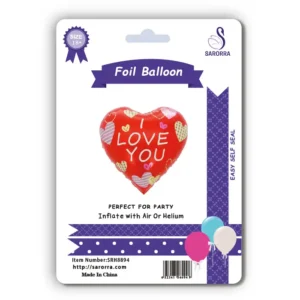 Sarorra 18 inch heart shape foil balloon