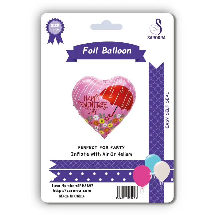 Sarorra 18 inch heart shape foil balloon