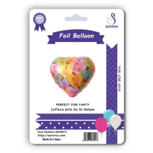 Sarorra 18 inch heart shape foil balloon