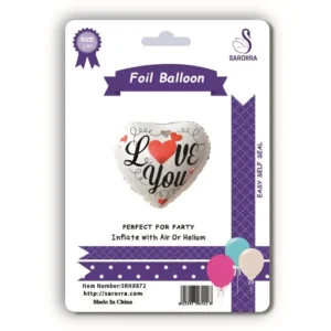 Sarorra 18 inch heart shape foil balloon