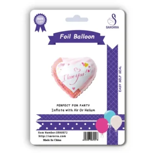 Sarorra 18 inch heart shape foil balloon