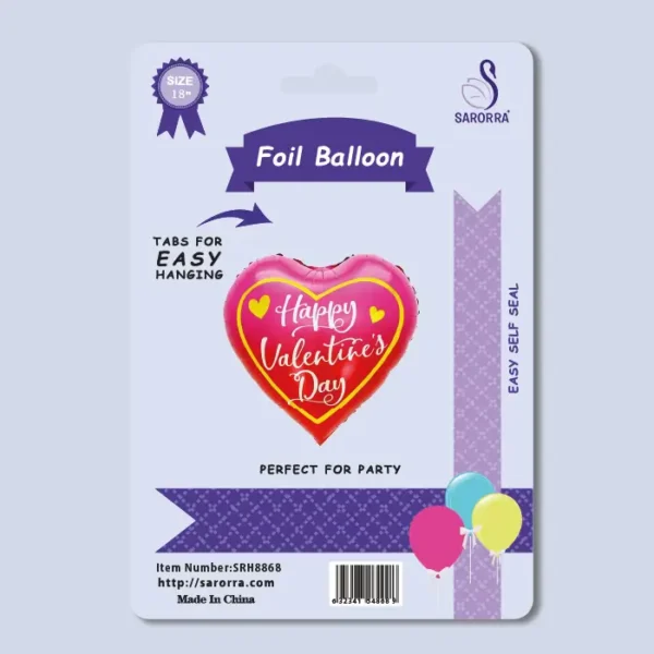 Sarorra 18 inch heart shape Birthay balloon foil balloon, Party balloon