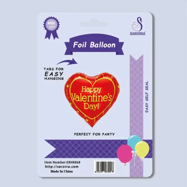 Sarorra 18 inch heart shape Birthay balloon foil balloon, Party balloon