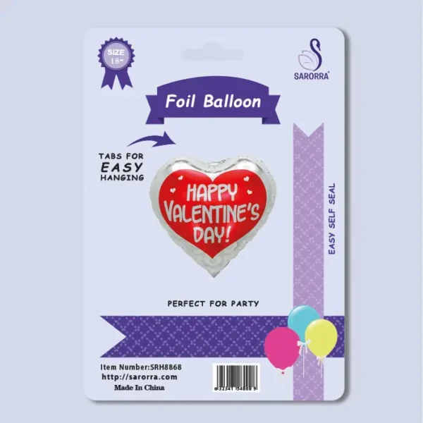 Sarorra 18 inch heart shape Birthay balloon foil balloon, Party balloon