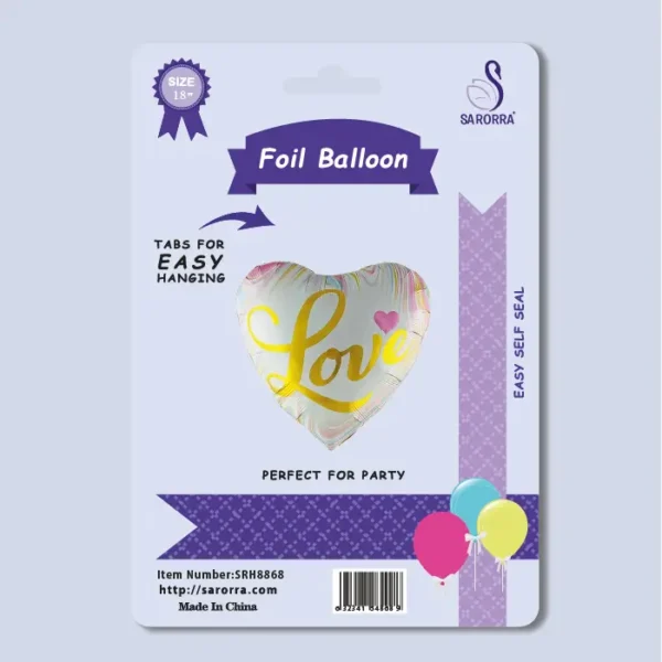 Sarorra 18 inch heart shape Birthay balloon foil balloon, Party balloon