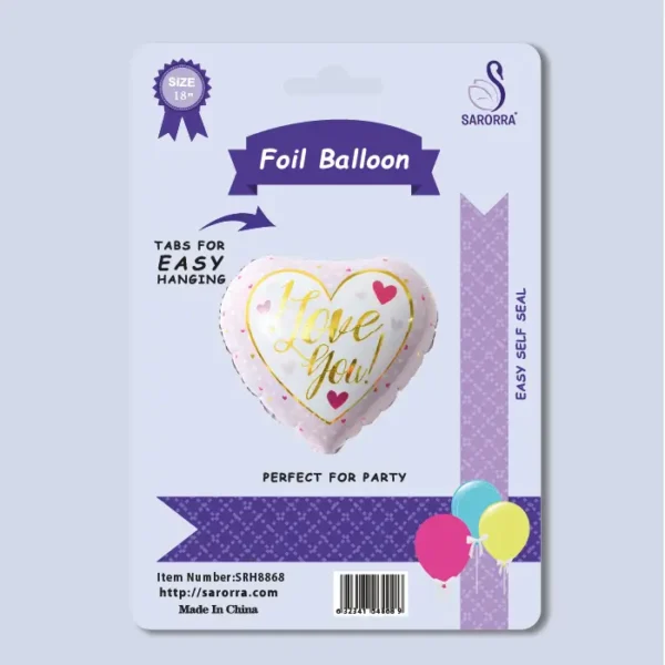 Sarorra 18 inch heart shape Birthay balloon foil balloon, Party balloon