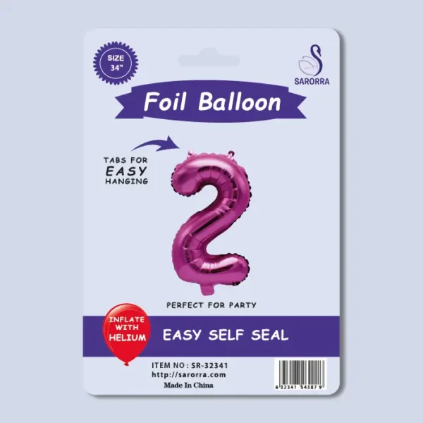 40in pink Numbers Foil Balloon Sarorra Supplies Wholesale