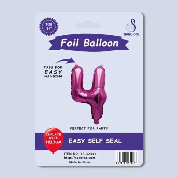 40in pink Numbers Foil Balloon Sarorra Supplies Wholesale