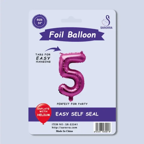 40in pink Numbers Foil Balloon Sarorra Supplies Wholesale