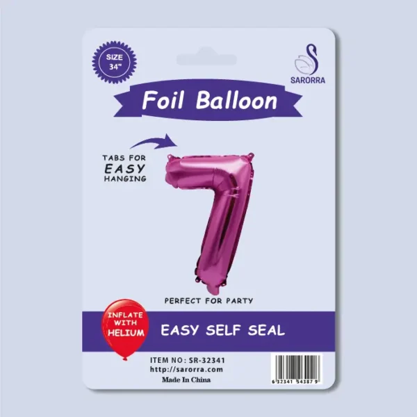40in pink Numbers Foil Balloon Sarorra Supplies Wholesale