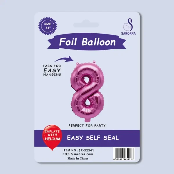 40in pink Numbers Foil Balloon Sarorra Supplies Wholesale