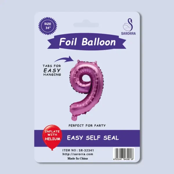 40in pink Numbers Foil Balloon Sarorra Supplies Wholesale