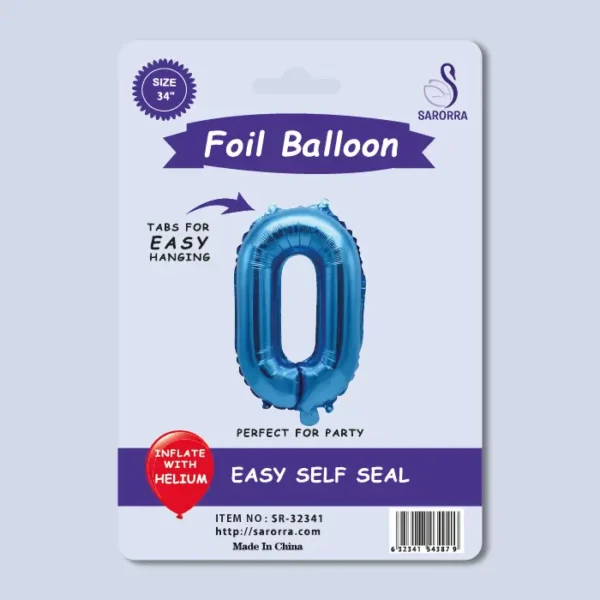 Sarorra 40inch Foil Ballon Blue Numbers Supplies Wholesale - Image 2