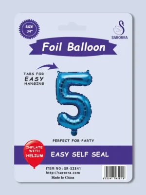40in Blue Numbers Foil Balloon Sarorra Supplies Wholesale