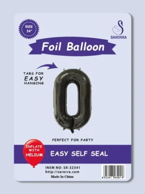 40in Black Numbers Foil Balloon Sarorra Supplies Wholesale