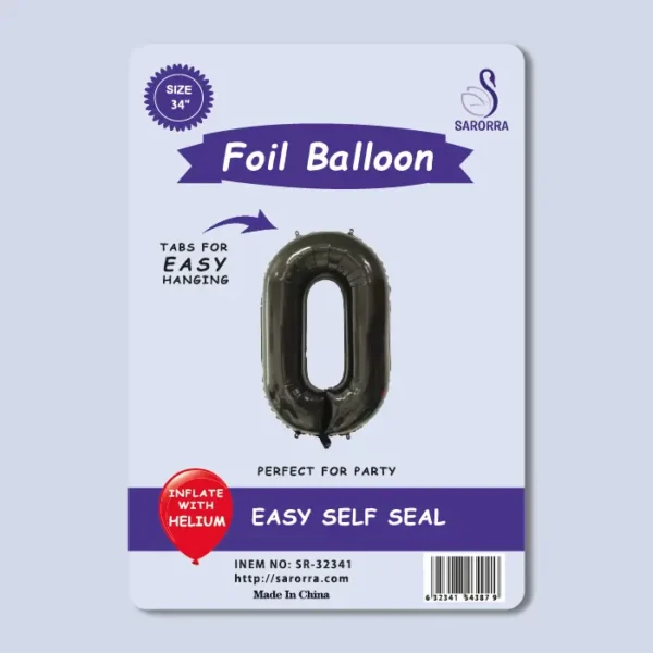 40in Black Numbers Foil Balloon Sarorra Supplies Wholesale