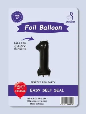 40in Black Numbers Foil Balloon Sarorra Supplies Wholesale