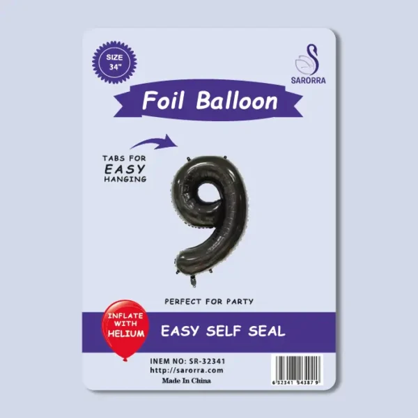 Sarorra 40inch Foil Ballon Black Numbers Supplies Wholesale - Image 10