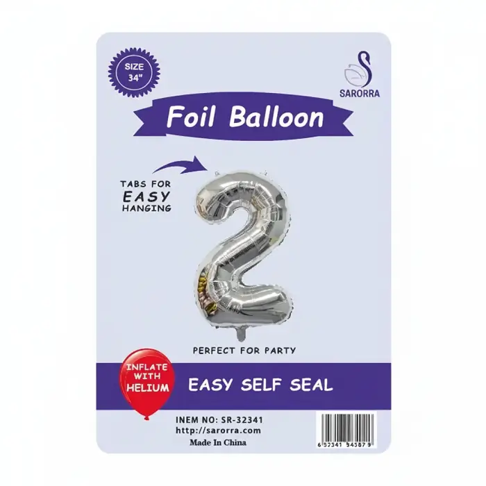 Foil Ballon Numbers 40,32,16 inch