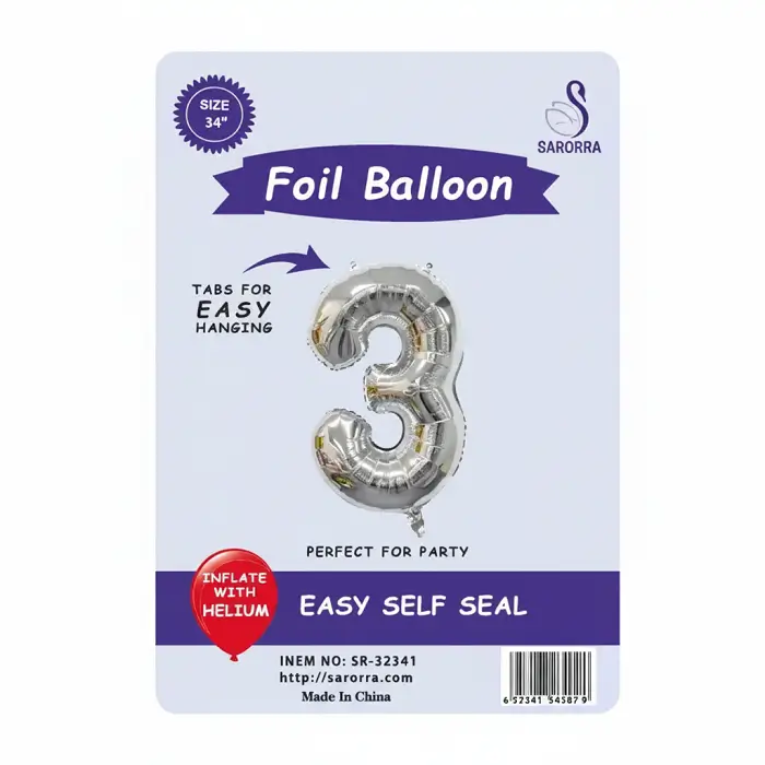 Foil Ballon Numbers 40,32,16 inch