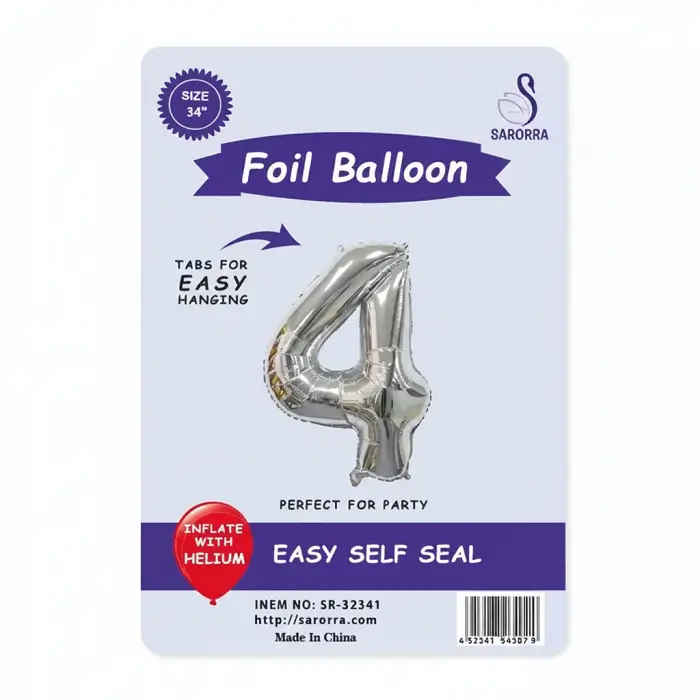 Foil Ballon Numbers 40,32,16 inch