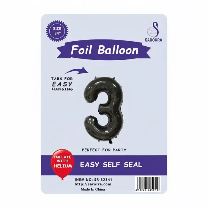 Foil Ballon Numbers 40,32,16 inch
