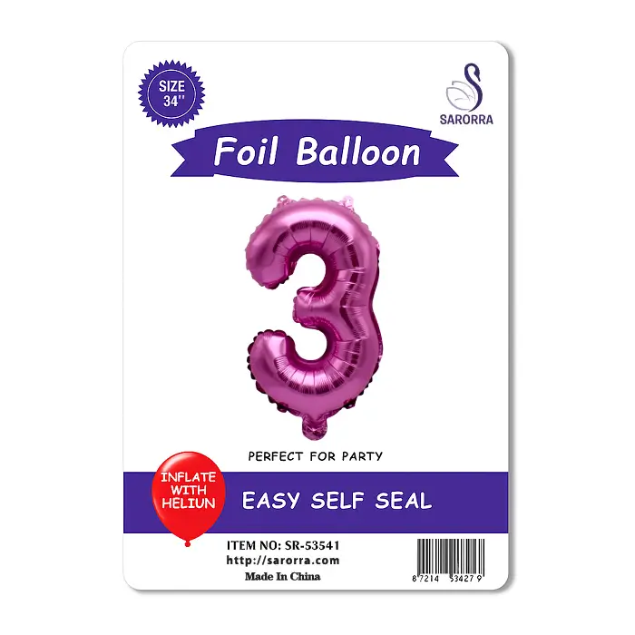 Foil Ballon Numbers 40,32,16 inch