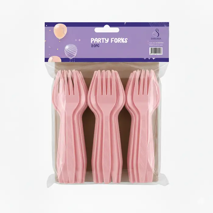 Sarorra vibrant party forks are the perfect addition to any celebration, offering both durability and style for your event. Made from high-quality plastic, they are lightweight yet sturdy enough for all types of party foods. Each pack includes 20 forks, neatly packaged and ready for birthdays, gatherings, picnics, and holiday events. Their bold color adds a fun touch to your table setting, making cleanup effortless while keeping your party theme bright and coordinated. Ideal for any festive occasion.
